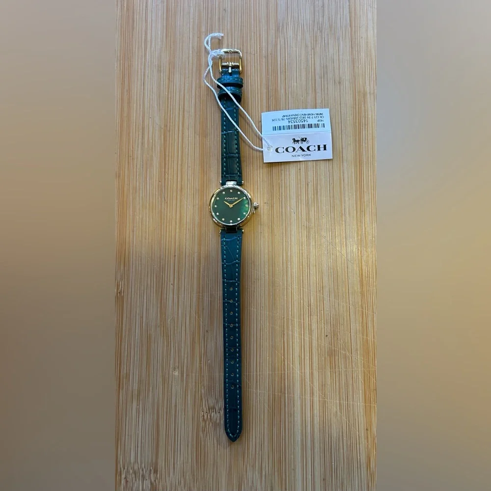 Coach Park Watch With 26mm Bottle Green Perl Face & Bottle Green Leather Band - Picture 5 of 9